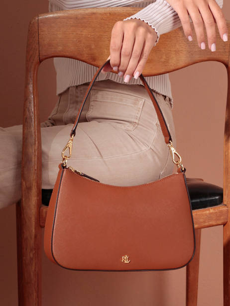 Sac Porté épaule Danni 26 Cuir Lauren ralph lauren Marron danni 31883768