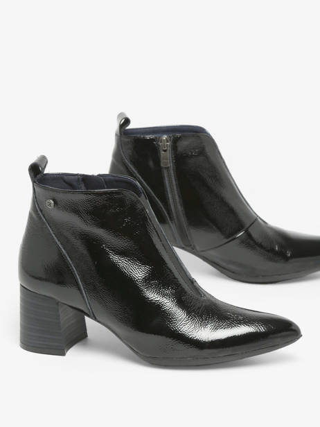 Bottines à Talon Margot En Cuir Dorking Noir women D9227 vue secondaire 3