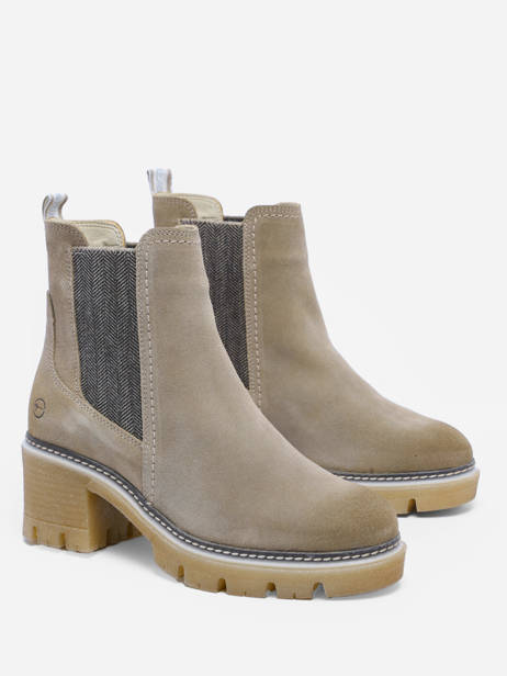 Chelsea Boots à Talon En Cuir Tamaris Beige women 41 vue secondaire 4