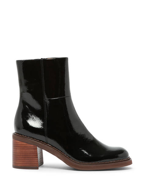 Bottines à Talon Rebabi En Cuir Mam'zelle Noir women CSIXT40