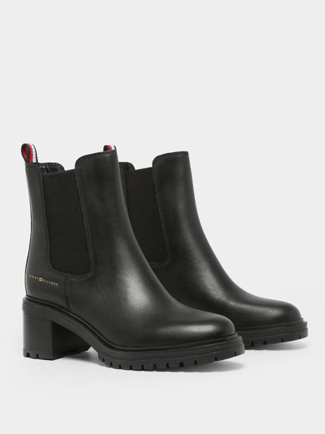 Bottines à Talon En Cuir Tommy hilfiger Noir women 7523BDS vue secondaire 3