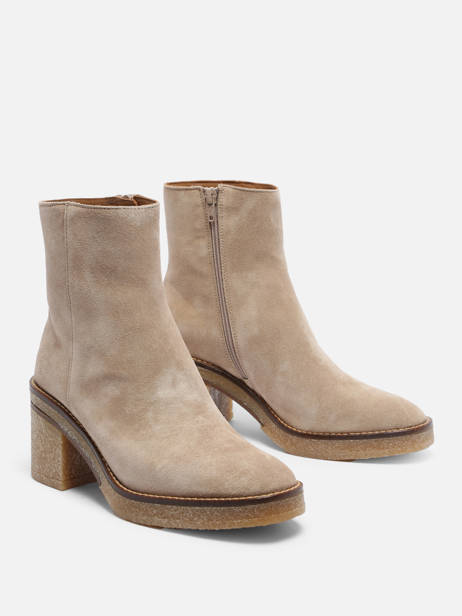 Bottines à Talon Janis En Cuir Alpe Beige women 26261122 vue secondaire 3