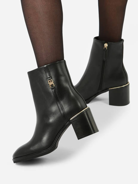 Bottines à Talon En Cuir Tommy hilfiger Noir women 7539BDS vue secondaire 2