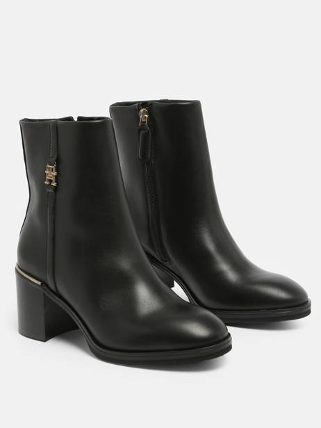 Bottines à Talon En Cuir Tommy hilfiger Noir women 7539BDS vue secondaire 3