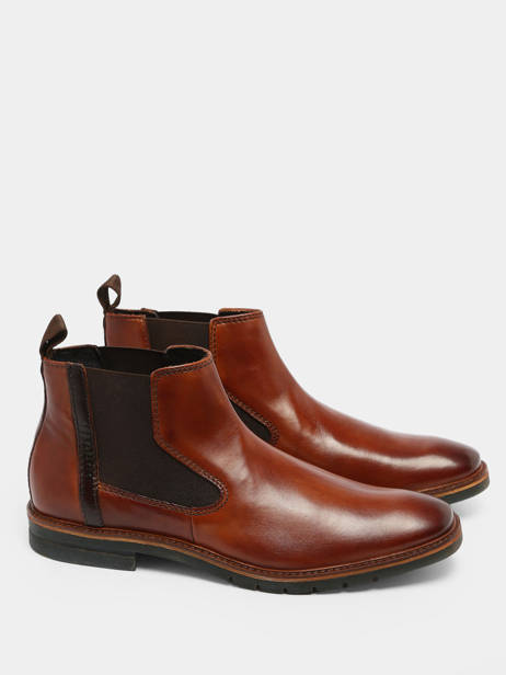 Chelsea Boots Merlo En Cuir Bugatti Marron men 311A9E32 vue secondaire 2