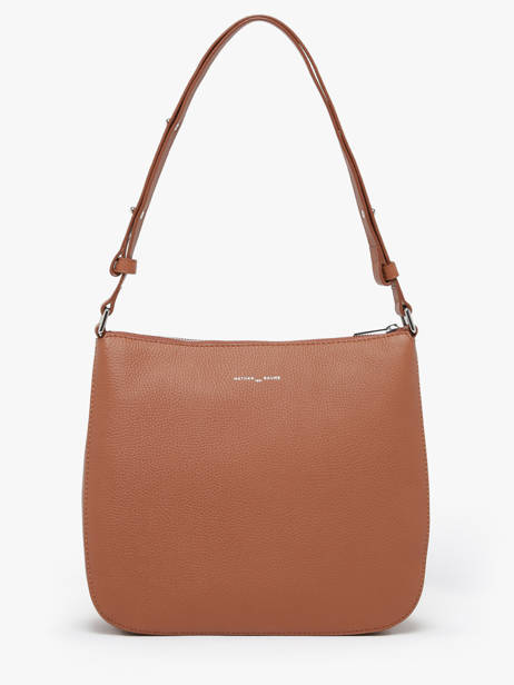 Sac Porté épaule Lou Cuir Nathan baume Marron egee 5 vue secondaire 4