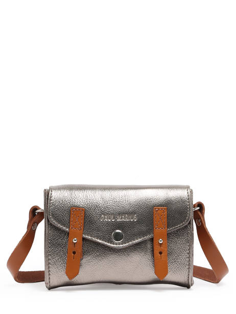 Sac Lemini Indispensable Cuir Paul marius Argent vintage MINI