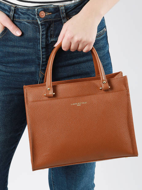 Sac Porté Main Foulonne Double Lancaster Marron foulonne double 63 vue secondaire 1