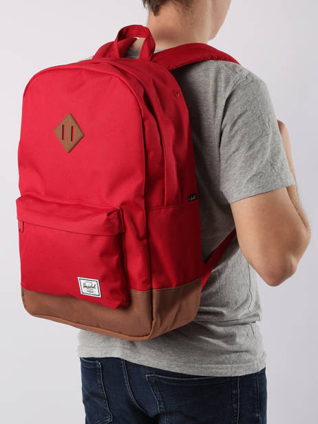 Sac à Dos Heritage 1 Compartiment + Pc 15'' Herschel Rouge classics 10007 vue secondaire 2