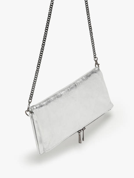 Sac Bandoulière Nine Cuir Milano Argent nine NI22112N vue secondaire 2