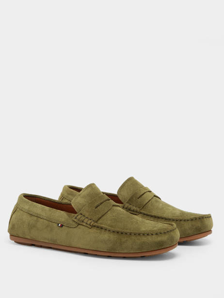 Mocassins En Cuir Tommy hilfiger Vert men 4998MSD vue secondaire 2