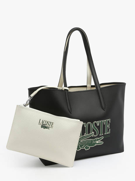 Sac Porté épaule Anna Canvas Lacoste Noir anna canvas NF4541AS vue secondaire 2