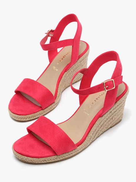 Sandales Talon Compensé Tamaris Rouge women 42 vue secondaire 1