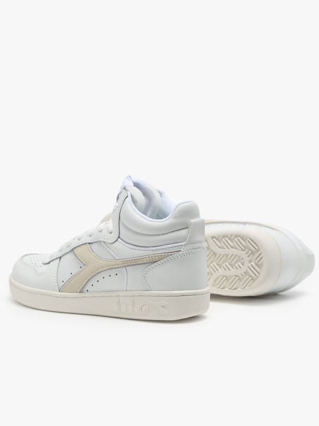 Sneakers Magic Demi Cut En Cuir Diadora Blanc unisex 179567 vue secondaire 3