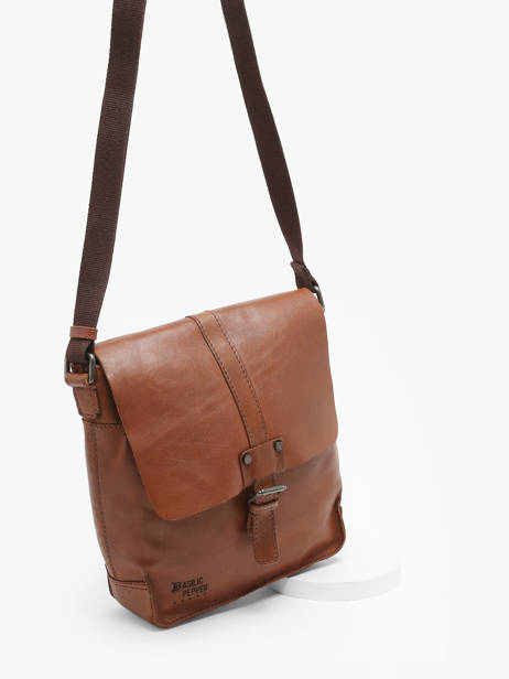 Sac Bandoulière Basilic pepper Marron traveler BTRA04 vue secondaire 3
