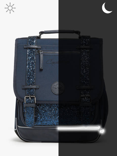 Sac à Dos Vintage Fantasy 2 Compartiments Cameleon Bleu vintage fantasy SD39 vue secondaire 7