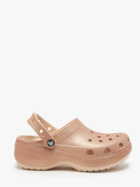 Mules Classic Platform Glitter Crocs Beige women 207241