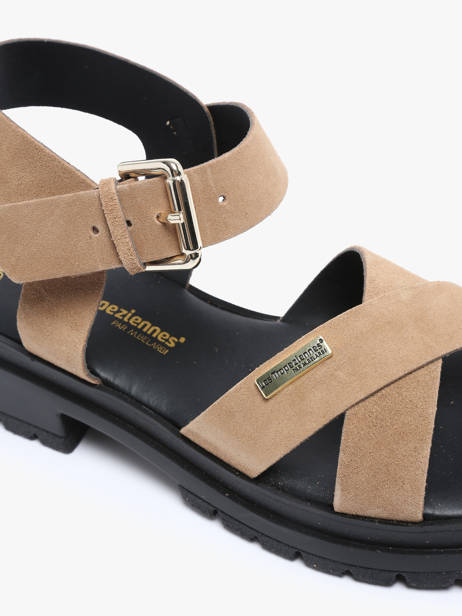 Sandales En Cuir Les tropeziennes Beige accessoires TIHASUED vue secondaire 1