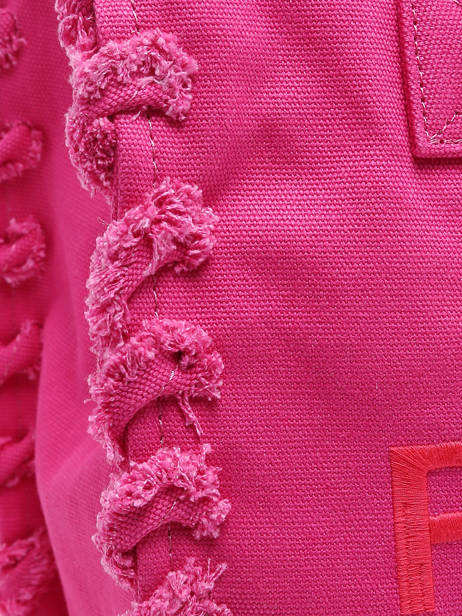 Sac Porté épaule Logo Shopper Coton Pinko Rose logo shopper A1WQ vue secondaire 5