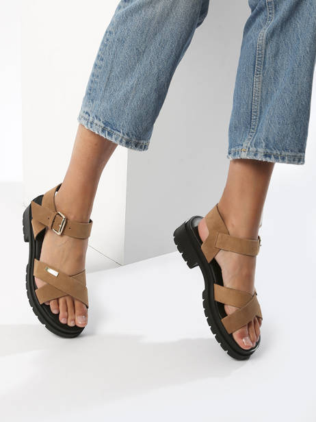 Sandales En Cuir Les tropeziennes Beige accessoires TIHASUED vue secondaire 2