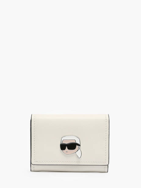 Portefeuille Cuir Karl lagerfeld Blanc k ikonic 2.0 240W3235