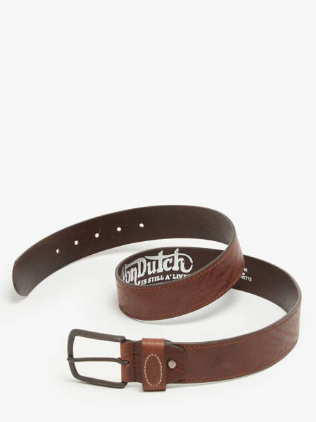 Ceinture Ajustable Von dutch Marron belt HELOS vue secondaire 3