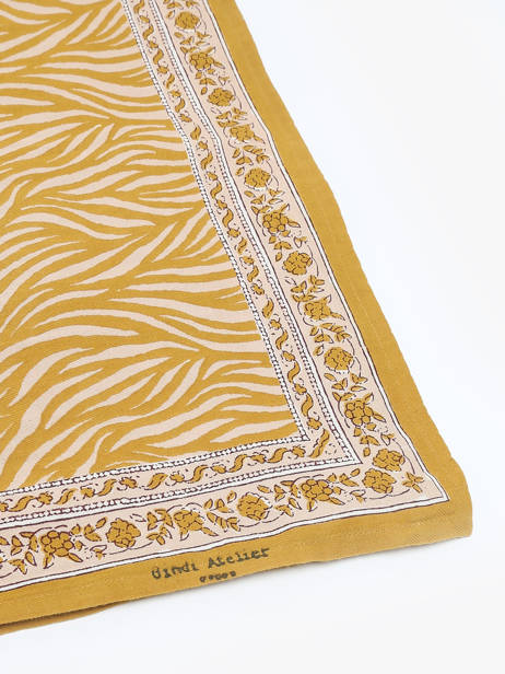 Foulard Bindi atelier Jaune zebra Z vue secondaire 1