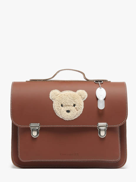 Cartable Nounours Cuir Own stuff Marron preschool 14TEDDY