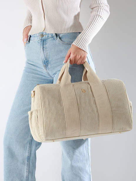 Sac Porté épaule A4 Velours Vanessa wu Beige velours MA0085 vue secondaire 1