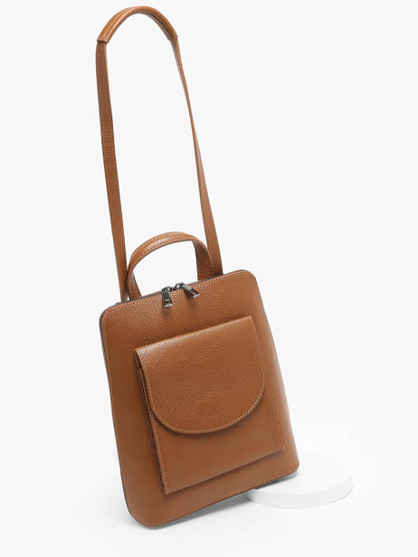 Sac à Dos Et épaule Milano Marron caviar CA240615 vue secondaire 2