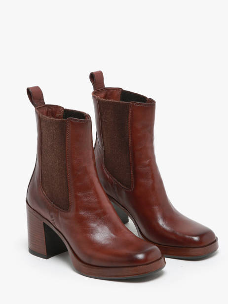 Bottines à Talon En Cuir Mjus Marron women P96225 vue secondaire 2