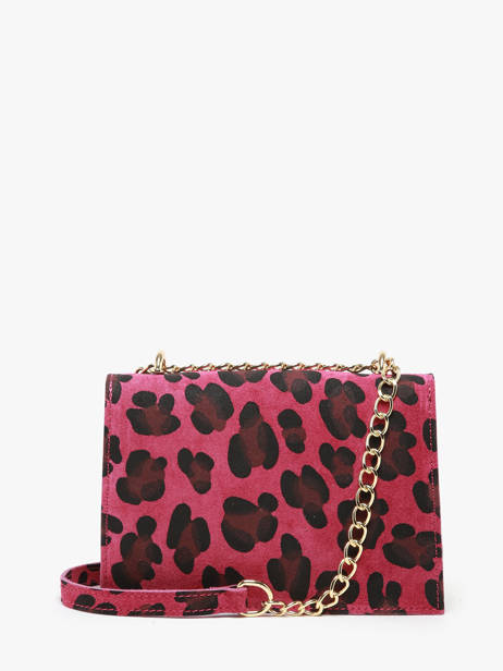 Sac Bandoulière Velvet Leopardo Cuir Milano Rose velvet leopardo VL21121 vue secondaire 4