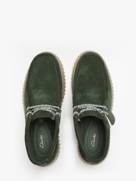 Chaussures Derbies Torhill Hi En Cuir Clarks Vert men 26178268 vue secondaire 3