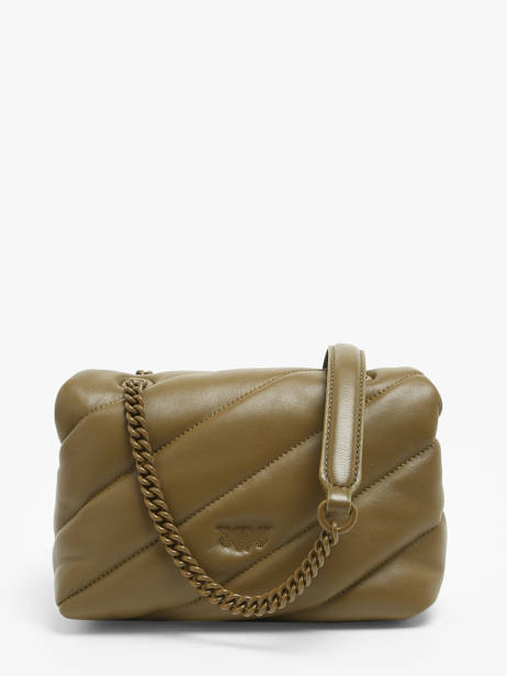 Sac Bandoulière Love Bag Puff Cuir Pinko Vert love bag puff A1JO vue secondaire 3