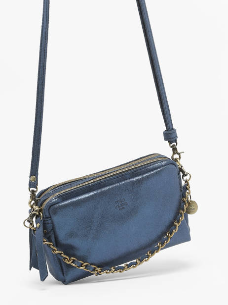 Sac Mama Xs Cuir Mila louise Bleu vintage 23673XSX vue secondaire 2