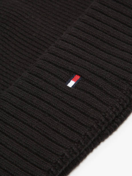 Bonnet Tommy hilfiger Noir essential flag AM12796 vue secondaire 1