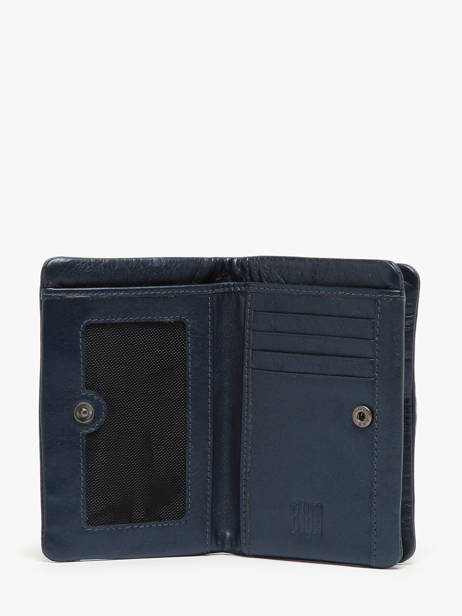 Portefeuille Cuir Biba Bleu wallet SFM4L vue secondaire 1