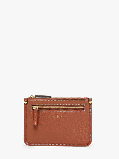 Porte-monnaie Cuir Nat et nin Marron vintage ELISE