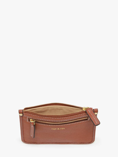 Porte-monnaie Cuir Nat et nin Marron vintage ELISE vue secondaire 1