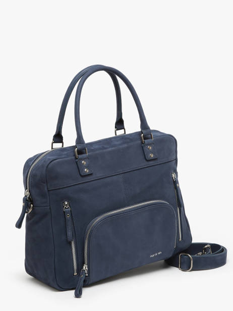 Sac Macy Cuir Nat et nin Bleu vintage MACY vue secondaire 2