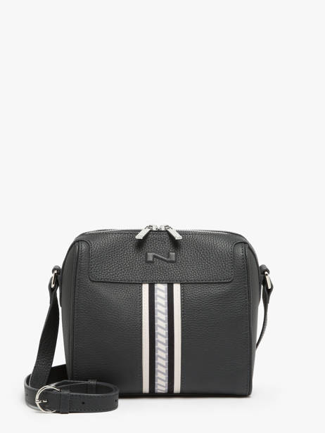 Sac Bandoulière Jeane Signature Cuir Nathan baume Noir signature 3