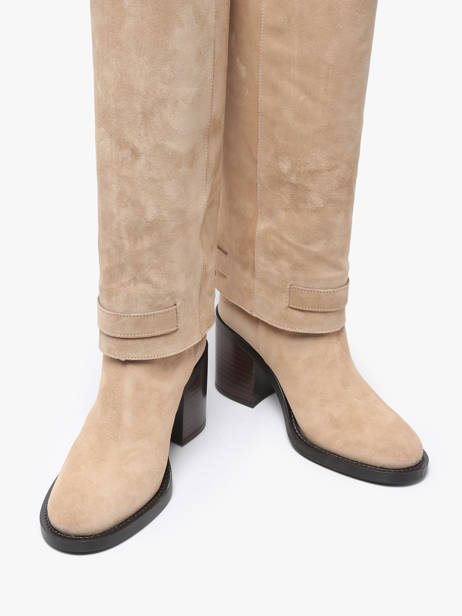 Bottes à Talon Selena En Cuir Alpe Beige women 52841122 vue secondaire 4