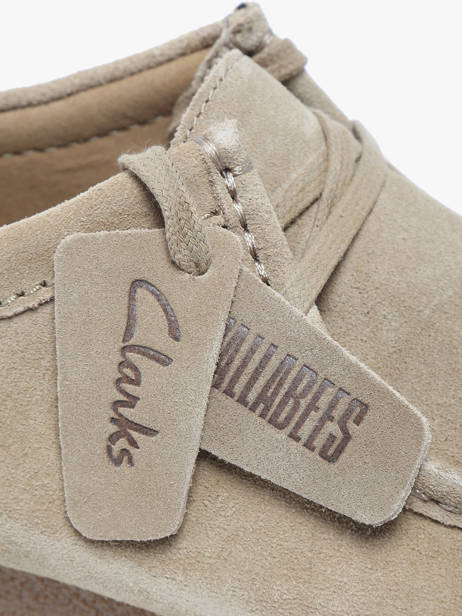 Chaussures Derbies Wallabee En Cuir Clarks Beige men 26172821 vue secondaire 2