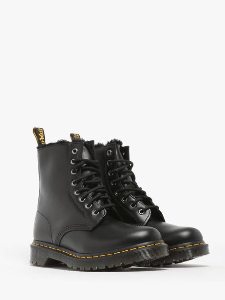 Bottines 1460 Serena En Cuir Dr martens Noir women Boots 1460 Serena Doublées de Fourrure Synthétique vue secondaire 1