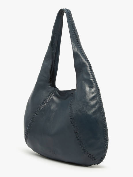 Sac Porté épaule Milan Cuir Basilic pepper Bleu milan BMIL01 vue secondaire 2