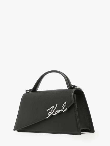 Sac Bandoulière K Signature Cuir Karl lagerfeld Noir k signature 246W3099 vue secondaire 2