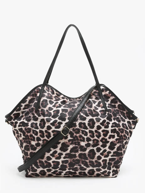 Sac Porté épaule Leopard Nylon Miniprix Beige leopard BV24645 vue secondaire 3