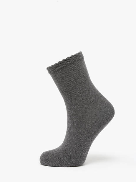 Chaussettes Pieces Gris socks women 17078534