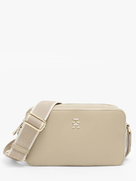 Sac Bandoulière Th Monotype Polyurethane Tommy hilfiger Beige th monotype AW16439