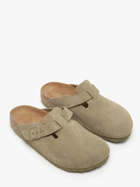 Mules Boston En Cuir Birkenstock Vert women 1025844 vue secondaire 1